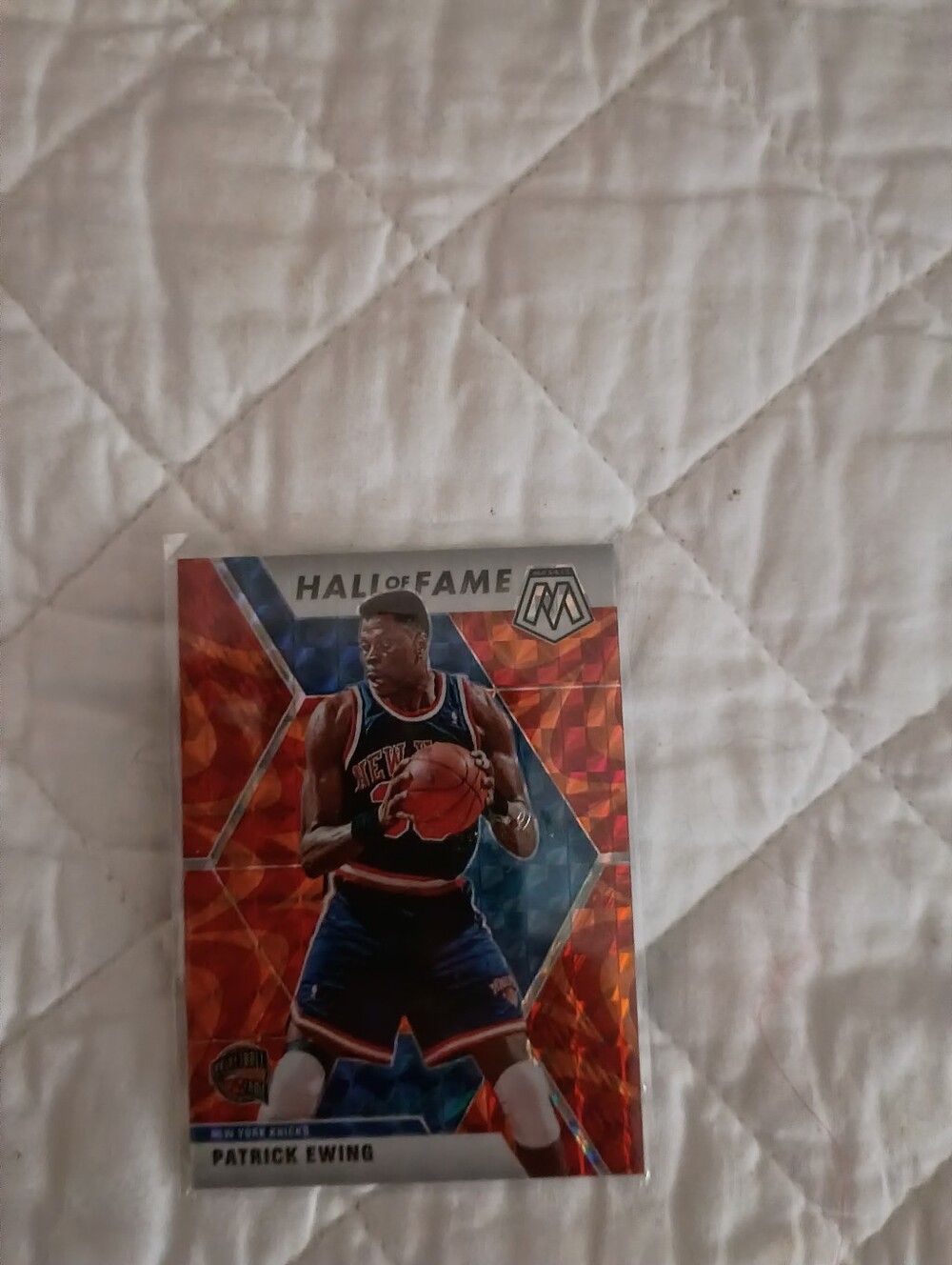 2019-2020 Panini Mosaic Basketball Patrick Ewing HOF Reactive Orange Prizm